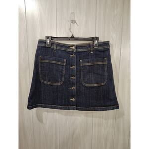 Women's Button Front Denim Vigoss The James Skirt Size 29 Festival Shortie Club